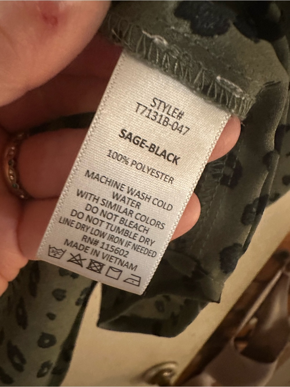 Lush Style Finds Olive Green Leopard Print V-Neck Blouse - Picture 3 of 3